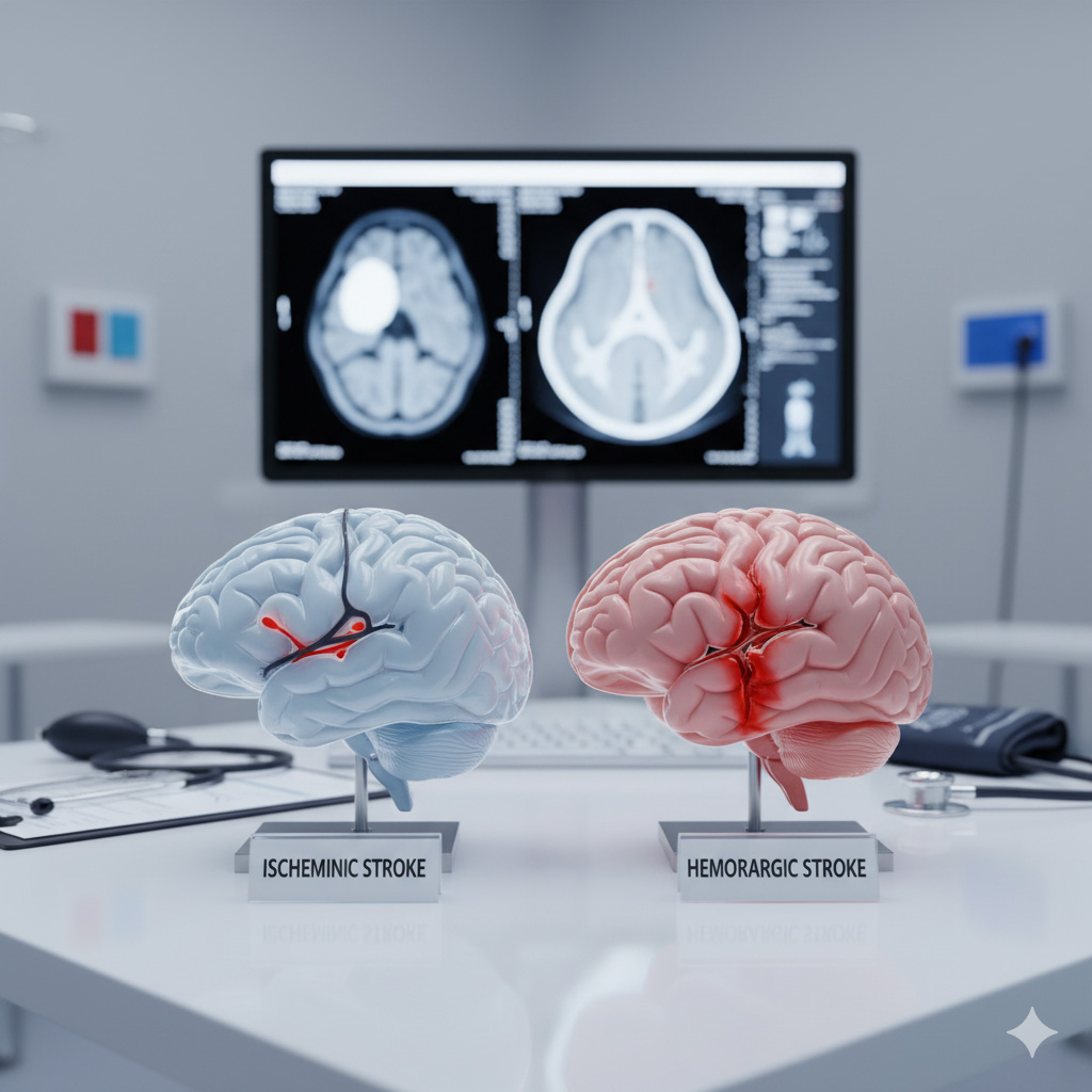 สโตรกมีกี่ชนิด? แยก "หลอดเลือดสมองตีบ" กับ "หลอดเลือดสมองแตก" ต่างกันอย่างไร?