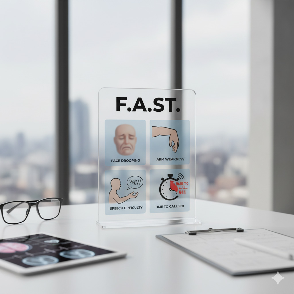 สัญญาณเตือน "โรคหลอดเลือดสมอง" (Stroke) ที่ควรรู้จัก F.A.S.T. ให้เร็วที่สุด